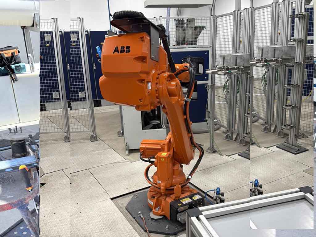 instalación de robot para la industria maquiladora